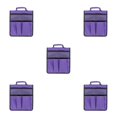 thumbnail image 2 of Baohd Portable Foldable Garden Kneeler Tool Bag For Outdoor Work Work Portable Storage Bags Stool Pouch Purple 5Set, 2 of 6