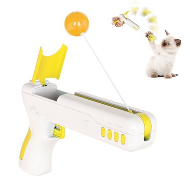 Interactive Cat Toy with Feather Ball Cat Rod Chaser Playing Toys Exercise Kitten Toys Cat Teaser for Indoor Outdoor