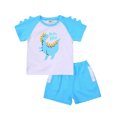 thumbnail image 1 of Kmbangi Baby Boys Clothes Set Dinosaur Print T-shirt+Solid Color Shorts, 1 of 9