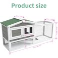 thumbnail image 2 of Wooden Rabbit Hutch Indoor and Outdoor, Large Rabbit Cage Chicken Coop Expandable, Weatherproof Bunny Cage with Anti-Chew Metal Frame Ramp for Backyard Small Animals Rufous, Grey, 2 of 9