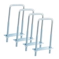 thumbnail image 2 of GUOOL 4x U Bolts Reliable Heavy Duty for Industrial Rectangular Wood Metal Objects M10 100x145mm, 2 of 8