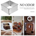 thumbnail image 4 of Square Mousse Mold Stainless Steel Cake Ring Mousse Cutter Cake Mold Dessert Ring Pastry Mould Baking Tool (Silver), 4 of 7