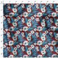thumbnail image 4 of Soimoi Tissu Crêpe polyester Rouge Feuilles & Anémone Imprimé Floral Tissu d'Artisanat au Mètre 52 Pouces de Large, 4 of 5