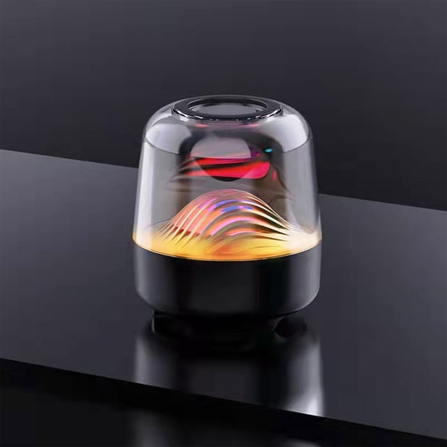 LED Bluetooth Speaker with Bluetooth 5.0, Surging Bass and 360° Surround Sound, 1500mAh Battery for 10-Hour Playtime, Night Light Function, for Home Parties and Outdoor Activities