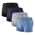 thumbnail image 1 of ylioge L-4X Big & Tall Mens Boxer Briefs 4 Pack Plus Size High Waisted Modal Underwear Multipack Stretchy Quick-Drying Breathable Workout Boxers, 1 of 2