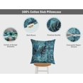 thumbnail image 3 of VargottamSquare Pillow Cover - Decorative Pillow Covers24x24 Inches,PrintedTeal BlueThemePillowcase, DecorativeSquareCushionCovers, 3 of 6
