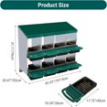 thumbnail image 4 of Bingirl Green 8-Compartment Metal Chicken Nesting Box, 4 of 8