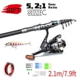 thumbnail image 1 of Telescopic Fishing Rod and Reel Combo Set for Trout and Saltwater Angling with Ambidextrous Handle Design, 1 of 6