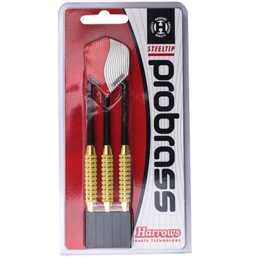 Harrows Pro Brass Steel Tip Darts – Knurled Grip, Precision Balanced, 3-Pack