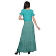 thumbnail image 4 of Moomaya Printed Two Piece Flared Skirt And Crop Top Rayon Ethnic Set For Girls, 4 of 6