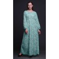 thumbnail image 2 of Bimba Robe Maxi d'Été Décontractée pour Femmes en Georgette Mousse à Imprimé de Fleurs et de Feuilles, Longue, Taille Élastique, X-Grand, 2 of 5