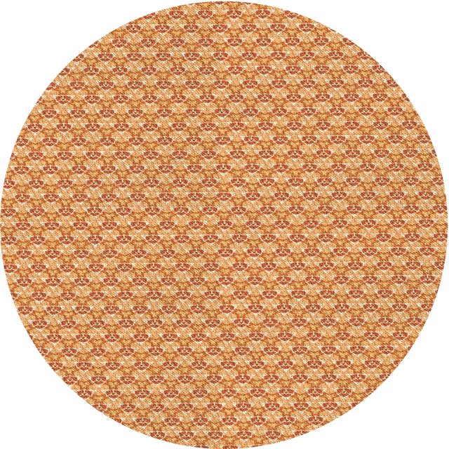 Ahgly Tapis Rond Lavable en Machine Intérieur Transitionnel Jaune Orange, 4 Pieds Rond