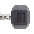 thumbnail image 2 of GoZone Rubber-Coated Hex Dumbbell – Black/Chrome, 2 of 3