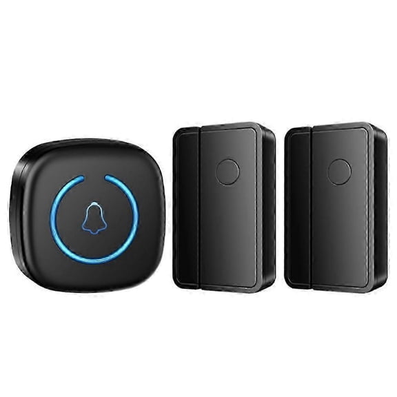 M8 Commercial Wireless Door Magnet Sensor Chime Welcome Visitor Alert with 2 Transmitter 1 Receiver SZRH A-F