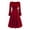 Red, variant on Holiday Saving! HVOBTTY Women's Long Sleeve Formal Elegant Dresses, Ladies' Winter Vintage Golden Velvet Long-sleeved Crew-neck Dress Formal Dress Green, L