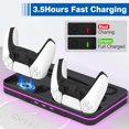 thumbnail image 3 of Cooling Station for PS5 Slim Console, with 2 Cooling Fan & 2 Controller Charging Stand RGB Light Headset Holder for PlayStation 5 Slim Disc & Digital Editions, 3 of 7