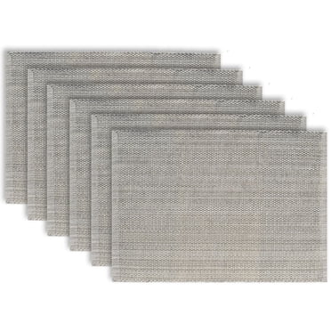 Fabstyles Casual Classic Cotton Placemats Set of 6 Machine Washable Heavyweight Table Mats