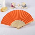 thumbnail image 3 of Rinsvye Solid Fan Folding Patty Paper Party Wedding Hand Dance Wall Flowers Decorations Held Silk Pattern Color Silk Folding Fan Tools & Home Improvement, 3 of 3