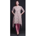 thumbnail image 3 of Bimba Feuilles Roses et Cardamine Floral Kurtas pour Femmes Ethnique Imprimé Asymétrique Hauts d'Été pour Femmes Petit, 3 of 6