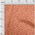 thumbnail image 2 of oneOone Polyester Lycra Red Fabric Leaf Sewing Material Print Fabric By The Yard 56 Inch Wide, 2 of 4