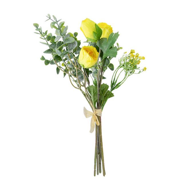 thinsony Artificial Flower Bouquet Wedding Party Simulation Floral Decor Home Decoration artificial Flower, Yellow