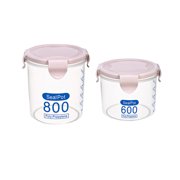 Plastic Food Storage Container Airtight Canister | Stackable Dry Food Storage Box | Kitchen Refrigerator Organizer for Leftovers, Grains, Snacks, and Pantry Items