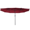 thumbnail image 1 of Outsunny Parasol de Patio Double Face de 15 Pi, Rouge Vin, 1 of 10