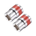 thumbnail image 1 of Unique Bargains 2 Pcs 1/2-Inch Drive by 19mm Shallow Socket w Red Band, Cr-V, 6-Point, Metric, 1 of 4
