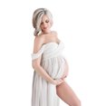 thumbnail image 2 of Baohd Robe de Maternité pour Photographie Robe en Mousseline devant Robes de Grossesse Femmes Vêtements de Séance Photo Accessoire Dentelle Blanc G, 2 of 6