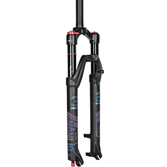 Aluminum-Magnesium Alloy Mountain Bike Air Suspension Fork with Damping Adjustment, 29-Inch Straight Tube, 140MM Travel, Manual/Remote Lockout Option, 100x9mm Quick Release, 28.6mm Upper Tube, 30mm