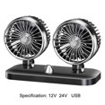 thumbnail image 3 of Portable Electric Car Fan 12V/24V Auto Cooling Air Circulator with Rubber Pad, 3 of 5