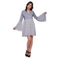 thumbnail image 1 of Moomaya Robe à Manches Longues Évasées pour Femmes, Décontractée, Imprimée, d'Été, Plissée, Kurta, 1 of 6