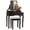 Brun, variante sur Costway Coiffeuse avec 10 Ampoules à Intensité Réglable, Interrupteur Tactile, Tabouret Coussiné, Blanc