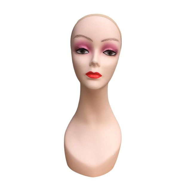Bald Female Mannequin Head Female Mannequin Head Stand 48 cm Multifunctional Style A