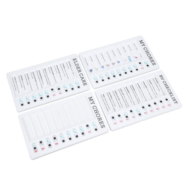 Kids Chore Chart, Removable Reusable Easy Operation 4 Pieces Chore Chart Reasonable Arrangement  For Home