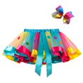 thumbnail image 2 of LSLJS Jupe pour Filles du 4 Juillet, Jupe Tutu de Ballet à Volants Superposés en Ruban Arc-en-Ciel Coloré pour Tout-Petits et Bébés Filles, 2 of 6