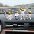 thumbnail image 2 of 4 Pcs Astronaut Statue Figurine de Spaceman Décoration Maison Or Blanc, 2 of 7