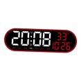 thumbnail image 2 of Horloge Murale LED Luminosité Réglable Grand Affichage Réveil Mural Silencieux Rouge, 2 of 9