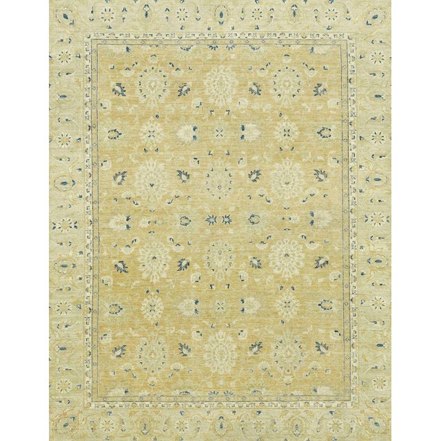 Ahgly Company Tapis d'Intérieur Rectangulaire Abstrait Marron Or, 7 Pieds x 9 Pieds