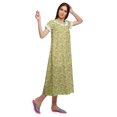 thumbnail image 3 of Moomaya Chemise de Nuit en Coton Imprimée pour Femmes à Manches Courtes, 3 of 5