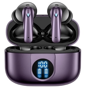 Refurbished Veatool P91 Wireless Earbuds, Bluetooth V5.4with Noise Cancelling Mics, 60H Long Endurance,in-Ear Heartset