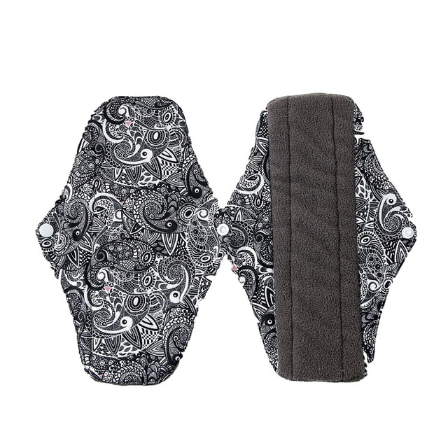 Iumwxz Serviette Menstruelle en Tissu Maman Sac Sanitaire au Charbon Réutilisable