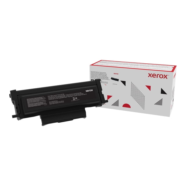 Xerox Cartouche de Toner Originale - Noire, compatible avec les Imprimantes Xerox B225, B230 et B235. Cette Cartouche de Toner à Très Grande Capacité Offre un Rendement de page de 6000 pages et Est Conçue pour une Impression Fiable. l'Emballage Affiche le logo Xerox et des Motifs Géométriques en Rouge, Noir et Blanc, Soulignant Son Utilisation pour les Besoins de Toner d'Imprimante.