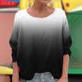 thumbnail image 2 of WRKEKC T-Shirts à Manches Longues pour Femmes, Chemises à Manches Longues pour Femmes, T-shirt Tendance Confortable à Manches Longues à Col Rond Dégradé Imprimé pour Femmes Grande Taille, 2 of 6