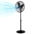 thumbnail image 1 of Costway 16" Standing Pedestal Fan with 3 Speed Settings Carrying Handle Aluminum Blades Black, 1 of 9