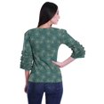 thumbnail image 4 of Moomaya Ruffle Sleeve Printed Cotton Womens Tops Plus Size Short T-Shirt Top, 4 of 4