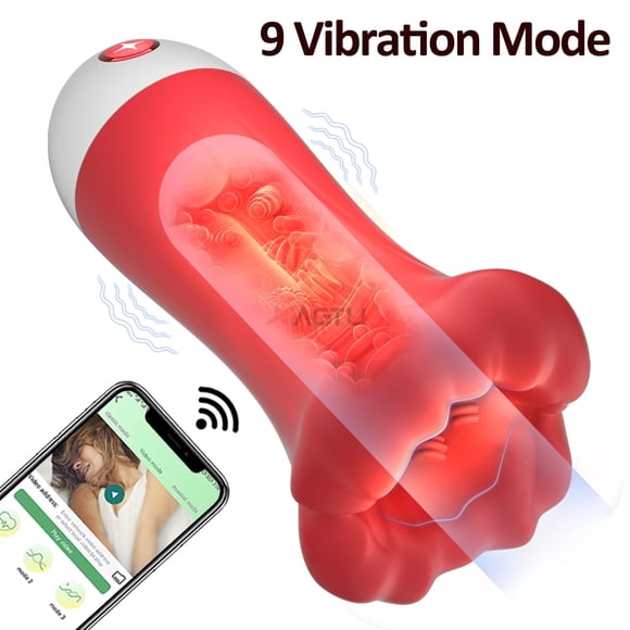 Tluda Automatic Sucking Male Masturbator Cup,9 Vibration Powerful Modes, Heating Modes& Voice System, Adult Pocket Stroker Sex Toys for Men