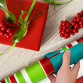 thumbnail image 3 of 2PCS Christmas Wrapping Paper Cutter Tool Tube, Gift Wrap Cutter, Storage Rack and Dispenser with Embedded（Green+Black), 3 of 5