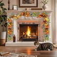 thumbnail image 4 of Dvkptbk Plastic Simulation Pumpkin Rattan Faux Pumpkin Rattan Halloween Pains Decoration Pinecone Maple Leaf Pumpkin Rattan Christmas Holiday Hanging Decoration, 4 of 6
