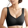 thumbnail image 1 of B91xZ Women's Wireless Bra Medium Support Racerback Sports Bra,Black XXXXL, 1 of 4